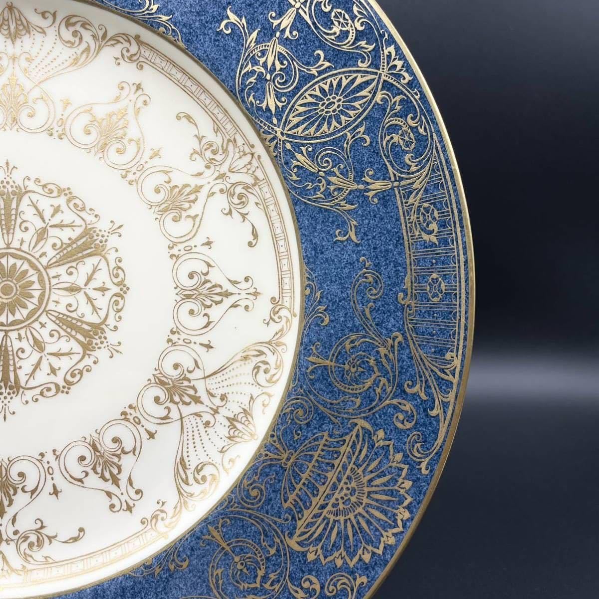 シミあり】ロイヤルウースター キャビネットプレート 金彩装飾